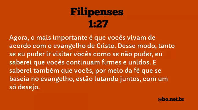 Filipenses 1:27 NTLH