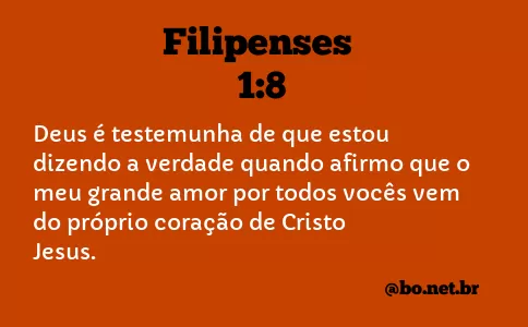 Filipenses 1:8 NTLH