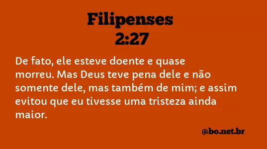 Filipenses 2:27 NTLH