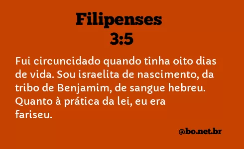 Filipenses 3:5 NTLH