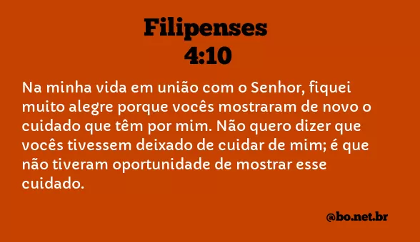 Filipenses 4:10 NTLH