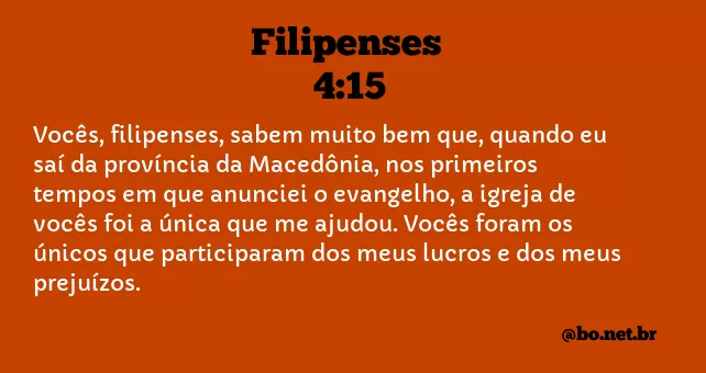 Filipenses 4:15 NTLH