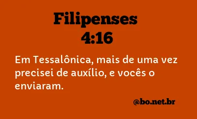 Filipenses 4:16 NTLH