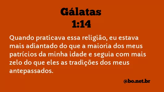 Gálatas 1:14 NTLH