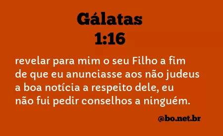 Gálatas 1:16 NTLH