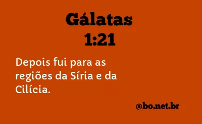 Gálatas 1:21 NTLH