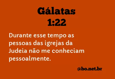 Gálatas 1:22 NTLH