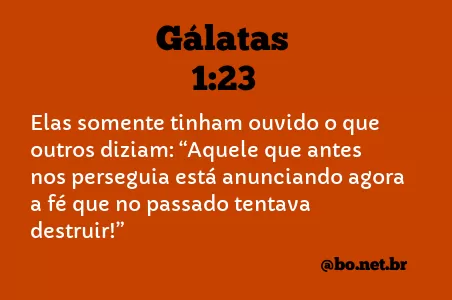 Gálatas 1:23 NTLH