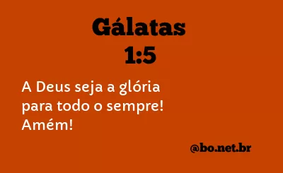 Gálatas 1:5 NTLH