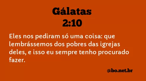 Gálatas 2:10 NTLH