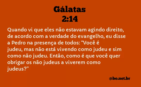 Gálatas 2:14 NTLH