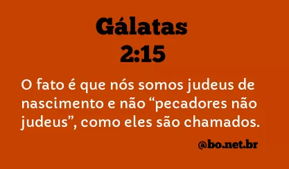 Gálatas 2:15 NTLH