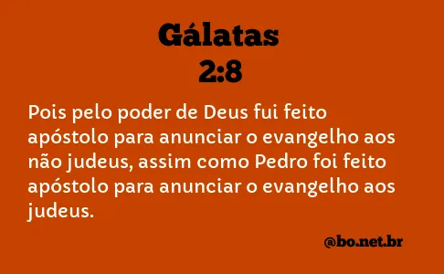 Gálatas 2:8 NTLH