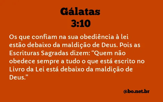 Gálatas 3:10 NTLH