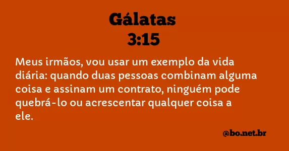 Gálatas 3:15 NTLH