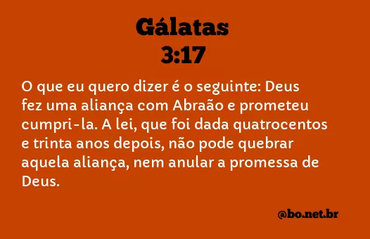 Gálatas 3:17 NTLH