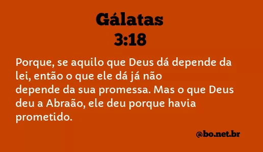 Gálatas 3:18 NTLH