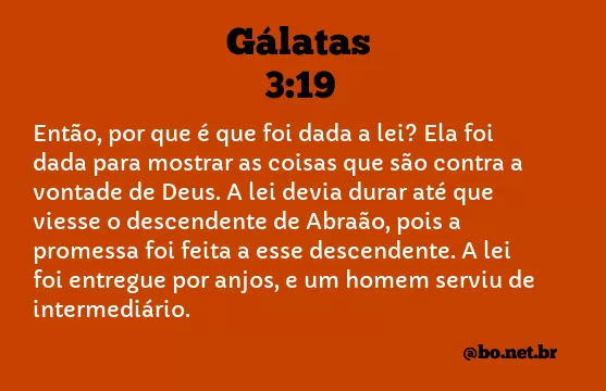 Gálatas 3:19 NTLH