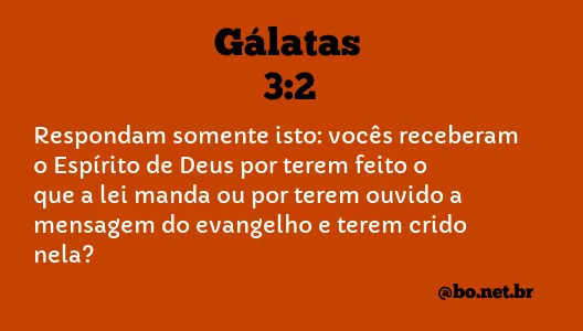 Gálatas 3:2 NTLH