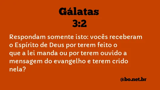 Gálatas 3:2 NTLH