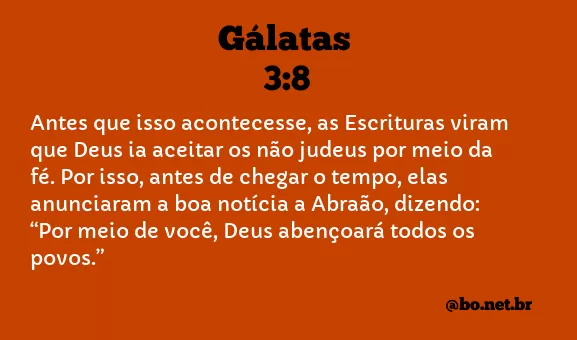 Gálatas 3:8 NTLH