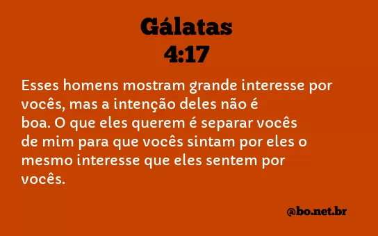 Gálatas 4:17 NTLH