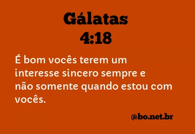 Gálatas 4:18 NTLH