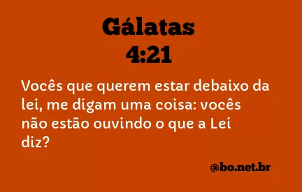 Gálatas 4:21 NTLH