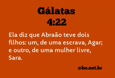 Gálatas 4:22 NTLH