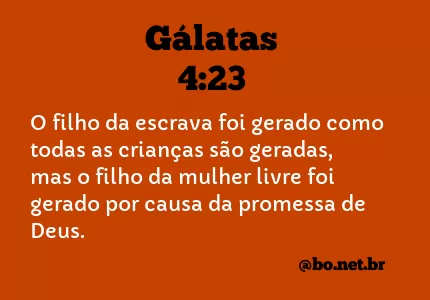Gálatas 4:23 NTLH