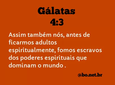 Gálatas 4:3 NTLH