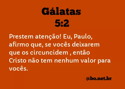 Gálatas 5:2 NTLH
