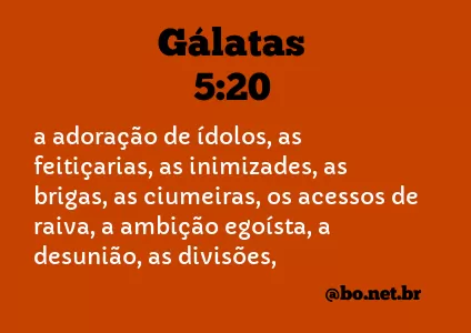 Gálatas 5:20 NTLH