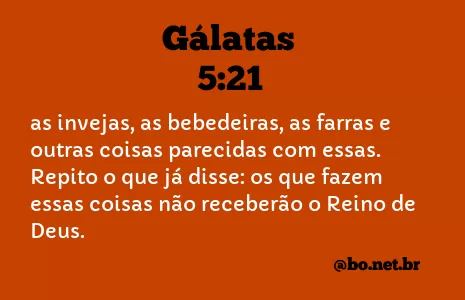 Gálatas 5:21 NTLH