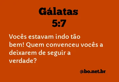 Gálatas 5:7 NTLH