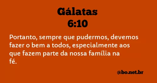 Gálatas 6:10 NTLH