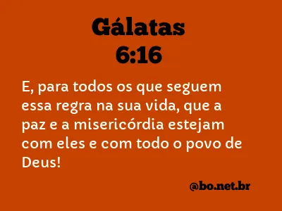 Gálatas 6:16 NTLH