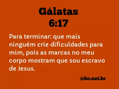 Gálatas 6:17 NTLH