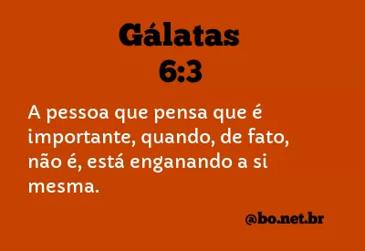 Gálatas 6:3 NTLH