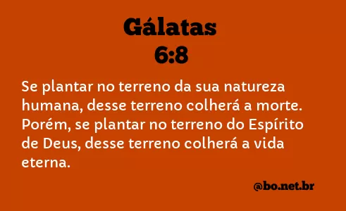 Gálatas 6:8 NTLH