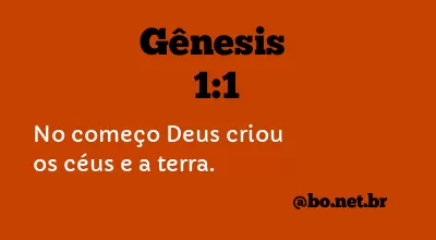Gênesis 1:1 NTLH