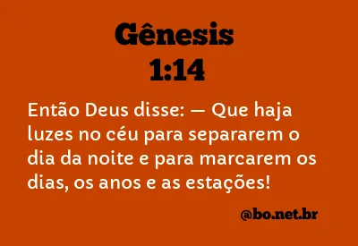 Gênesis 1:14 NTLH