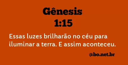 Gênesis 1:15 NTLH