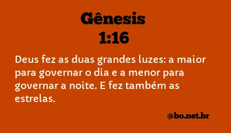 Gênesis 1:16 NTLH