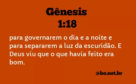 Gênesis 1:18 NTLH