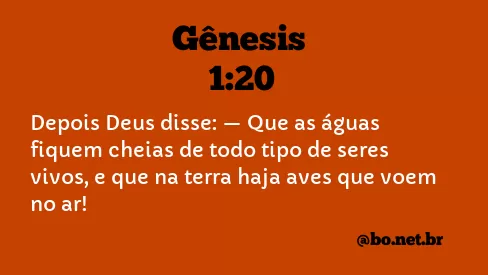Gênesis 1:20 NTLH