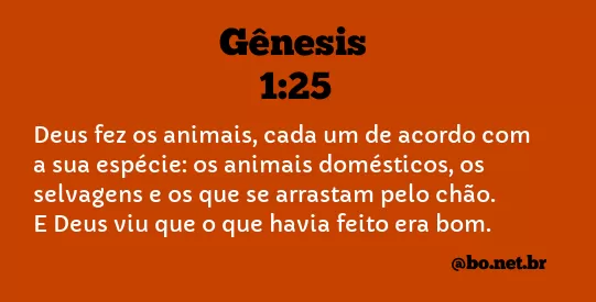 Gênesis 1:25 NTLH