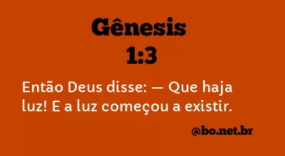 Gênesis 1:3 NTLH