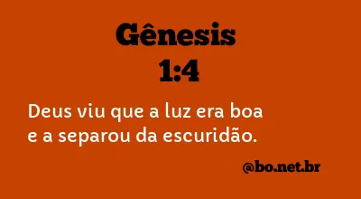 Gênesis 1:4 NTLH