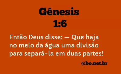 Gênesis 1:6 NTLH
